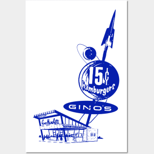 Gino's Hamburgers.  Baltimore, Maryland Posters and Art